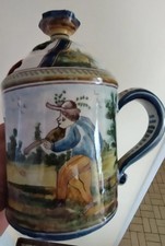 ANCIENNE LANTERNE A MONTAGNON en faience de Nevers Musiciens Musique 