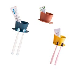  3 Pcs Rangement Brosse Dent Support À Dents Muraux Rack Sans Coup Poing