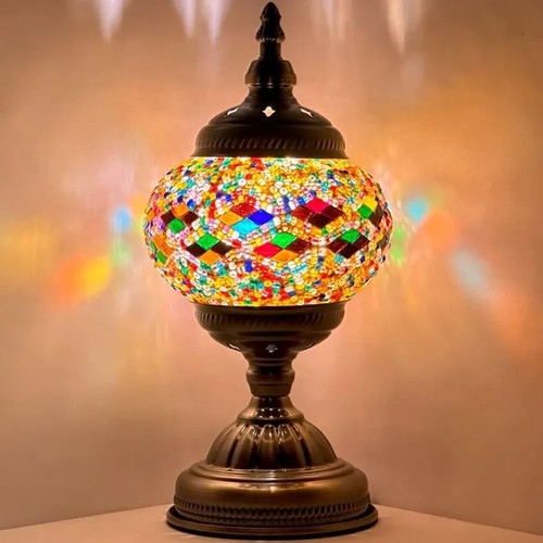 Vitrail verre mosaïque lampe - vitrail,