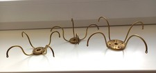 Lot de 3 Araignée 4 accroches, porte pampilles pour lustres, girandoles, laiton 