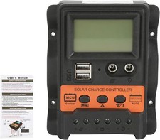 Régulateur de chargeur de panneau solaire 30A, écran LCD 12V/24V, double 