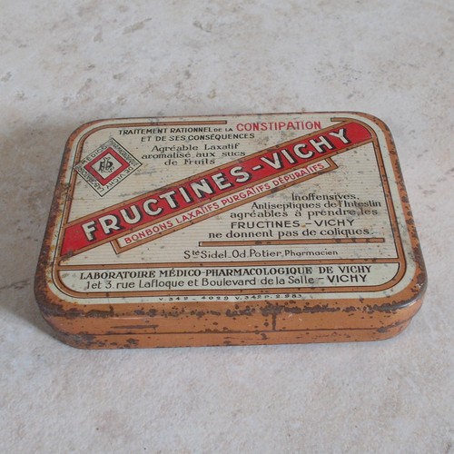Ancienne boite metal fructines - boite,