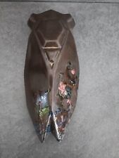 L. Sicard, Rare Cigale en Faïence Forme  Cubique ancienne 22,5 Cm