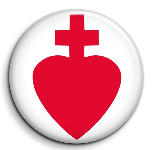 Coeur chouan badge 38mm - coeur,