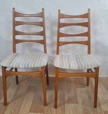 Paire de chaises en teck scandinave 1960 Danemark