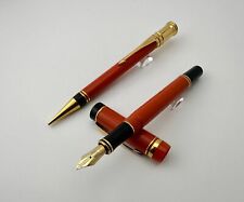 Stylo plume et crayon mécanique vintage Parker Duofold Orange International