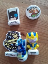 Lot 5 fèves Disney Astérix Batman Thanos Poufsouffle