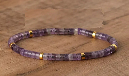 Bracelet perles améthyste - perles,