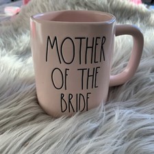 NEW! RAE DUNN "Mother of the Bride" Wedding Coffee Mug Pink Wedding Party Gift