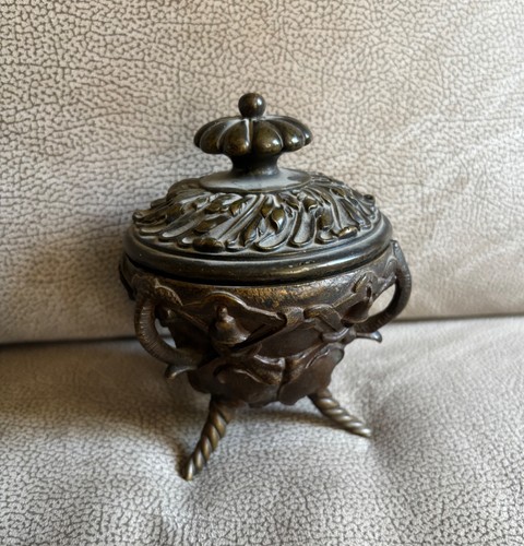 Ancien brule parfum bronze - parfum,