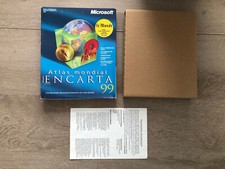 Big Box grosse boite carton Atlas mondial encarta 99 PC FR (sans jeu/no game)