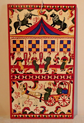 Tableau peinture sur bois - sur,
