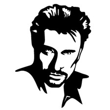 Sticker autocollant Johnny Hallyday