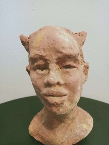 Faune satyre sculpture terre - sculpture,