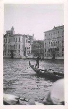 ANCIENNE PHOTOGRAPHIE 1938 TOURISTIQUE ITALIE A VENISE LE GRAND CANAL GONDOLE