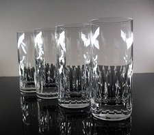 SAINT LOUIS 4 GOBELETS ORANGEADE EAU CRISTAL TAILLE MODELE SERDAGNE 16 CM SIGNE