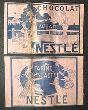 2 Buvard publicité Lait Nestlé Illustration Maurice Toussaint