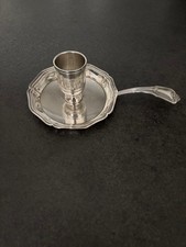 Bougeoir à main en argent massif