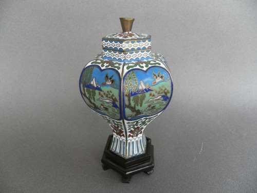 Vase émail cloisonné - en,