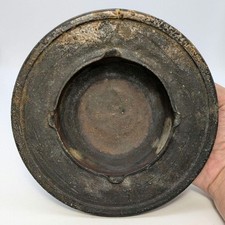 Cendrier Masanori Yamaguchi Bizen en faïence sangiri gris intérieur artisanal...