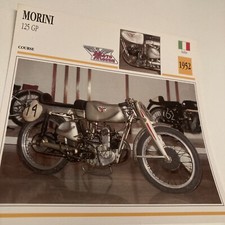 Morini 125 GP 1952 carte moto de collection Atlas Italie