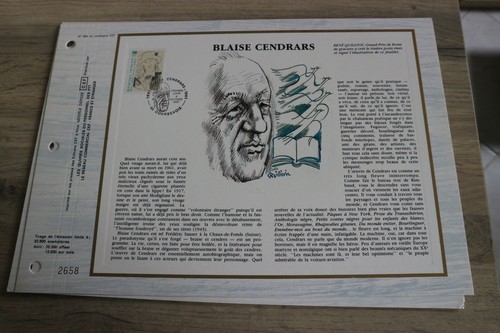 Feuillet cef 1987 premier - premier, 1er