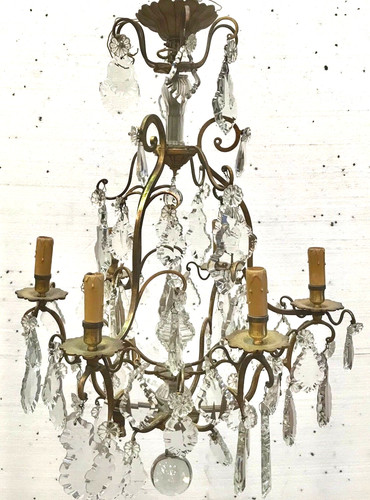 Lustre louis bronze à - bronze,