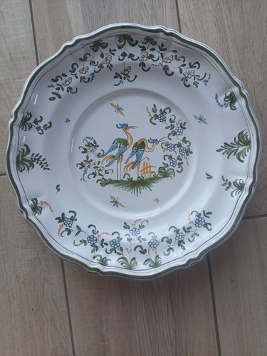 Plat rond faïence lallier - ,