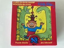 JEU 16 CUBES BOIS KEITH HARING