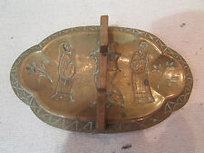 ancien plumier laiton epoque 1900 porte plume decor chinois 