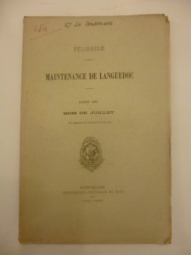 Felibrige maintenances de - [felibrige],