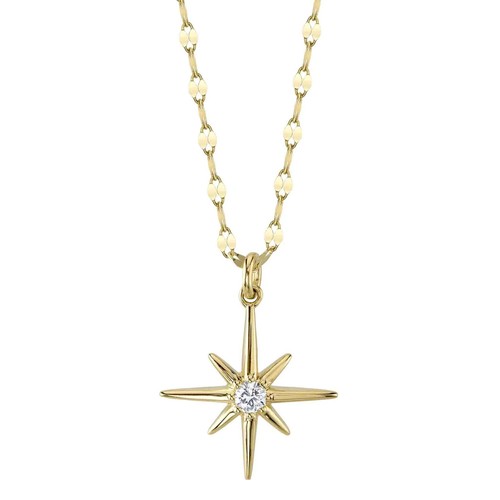 14k jaune diamant nord - jaune,