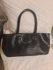 SAC A MAIN BAGUETTE CUIR VEGAN NOIR FIORELLI