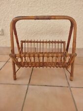 PORTE-REVUE ROTIN VINTAGE