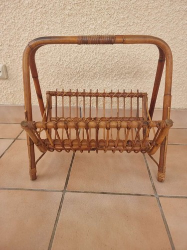 Porte revue rotin - porte-revue,