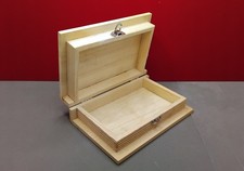 Boite ancienne FAUX LIVRE en bois brut - dimensions 20 x 13 x 6cm