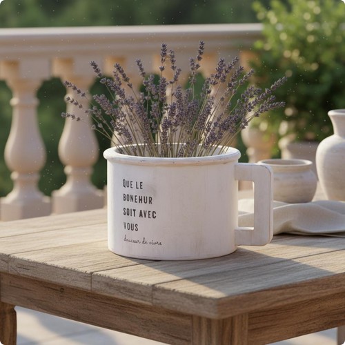 Pot fleurs avec poignée - de,