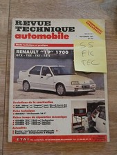 Revue technique Renault 19 1.7 16S GTX TXE TXI Chamade 1700 RTA R19 1721 1764 Cc