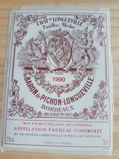 etiquette vin Chateau Pichon