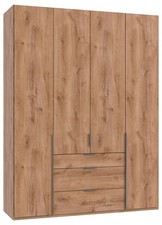 Armoire New York Armoire À Portes Battantes 180x58x236cm Chêne Plaqué 4 Portes