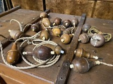 Lot 18 anciennes poires interrupteurs lampe sonnette en bois et os