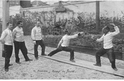 Pompiers assault fleuret - pompiers, au