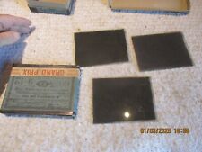 3 ) Plaque de verre Ancienne Photographie Scie de Scieur Scierie