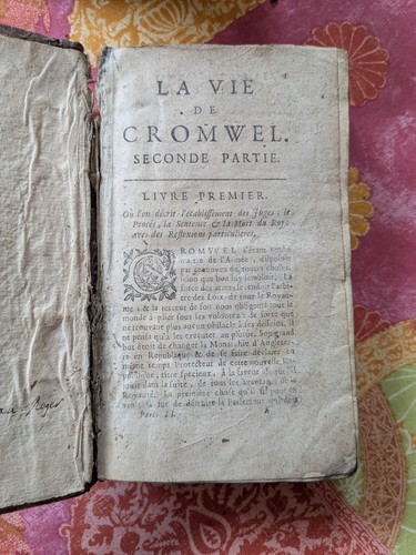 Livre ancien vie - de, cromwel