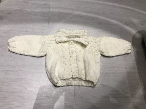 Pull bébé crème - , tricoté