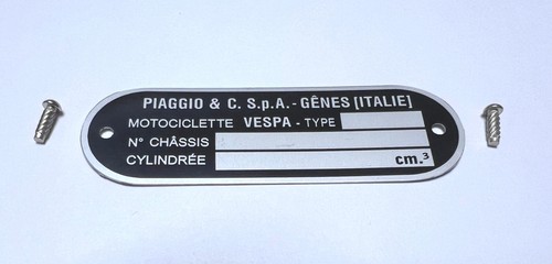 Plaque constructeur piaggio - constructeur,