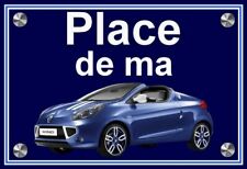 plaque " PLACE DE MA RENAULT WIND GORDINI   " ( idée cadeau fête des pères )