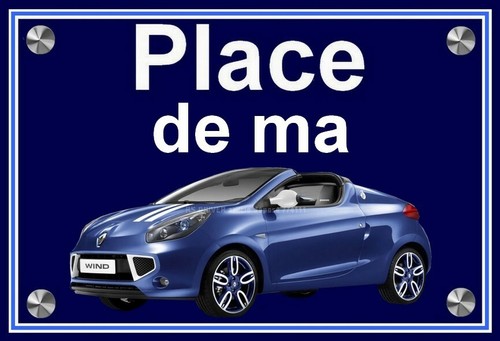 Plaque place ma renault - ",