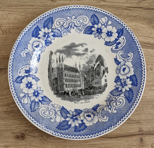 Assiette ancienne boch keramis - assiette,