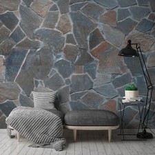 Papier Peint Photo 3D Pierre Concassée Mur 3,75mBreite X 2, 50mHöhe 150g Étoffe